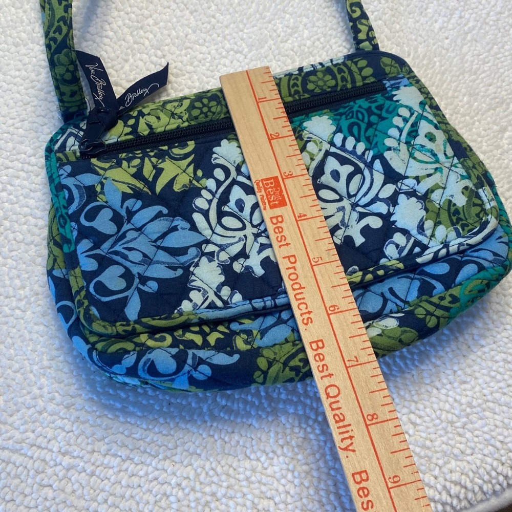 Vera Bradley Quilted Paisley Crossbody Bag Blue Green - Picture 6 of 6